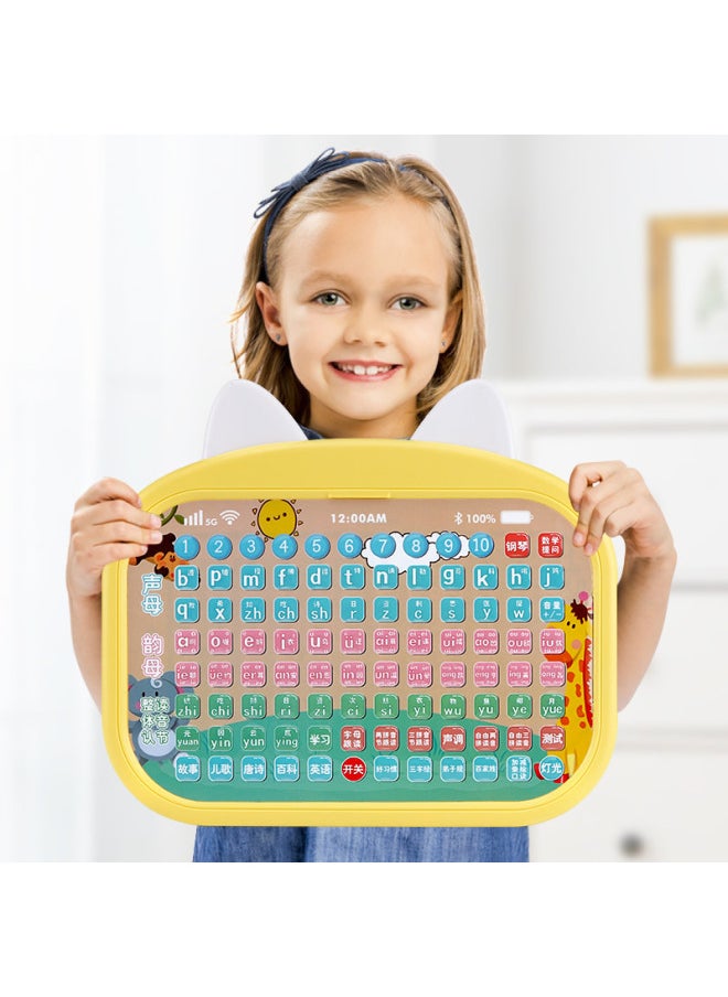null - First Grade Learning Chinese Pinyin Phonics Training Artifact Point Reading Pinyin Learning Machine Children's Large Class Enlightenment Early Education-Color:Upgraded Pinyin Learning Machine [Battery Delivery]-Powder - Image 1