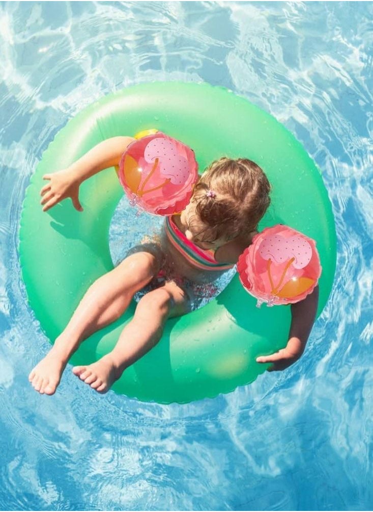Y&D Children's Inflatable Swimming Float Sleeves, Cartoon Armbands, Pool Water Sports Learning Training Teaching Aids, Seaside Toys, Arm. (pink)  - Image 4