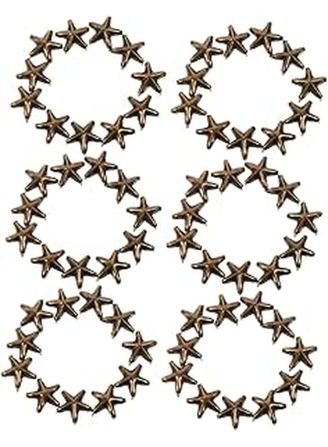 DIY Leathercraft Star Rivets Studs 100 Pcs for Clothing Decorative Nailheads Silver - Image 1