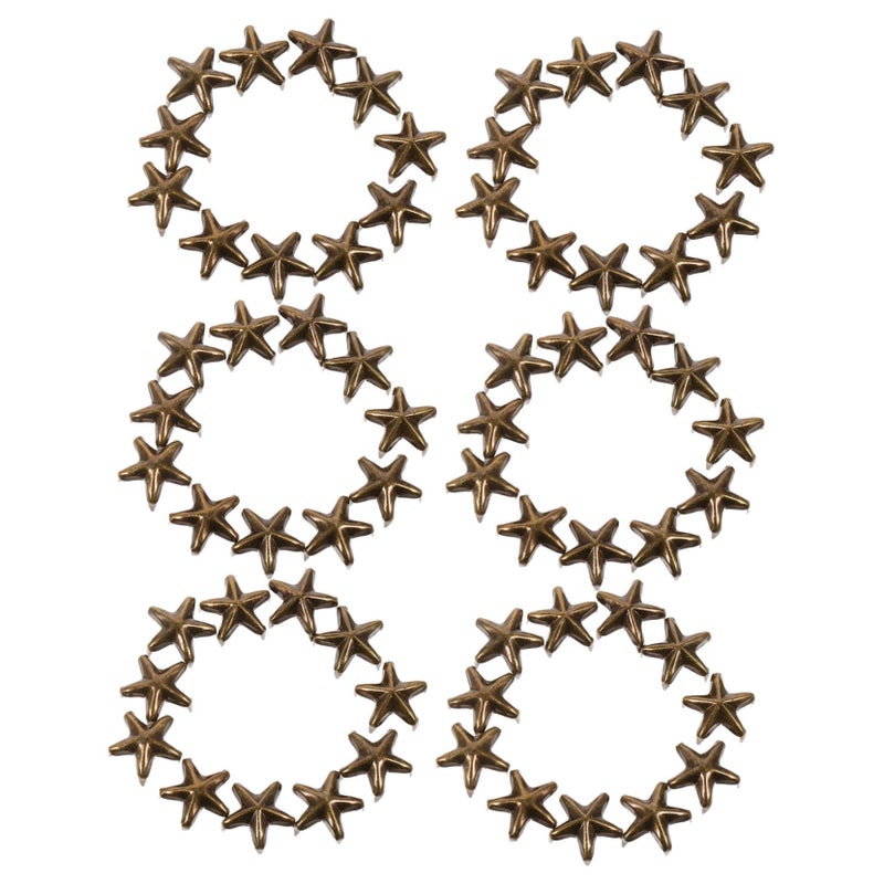 DIY Leathercraft Star Rivets Studs 100 Pcs for Clothing Decorative Nailheads Silver - Image 2
