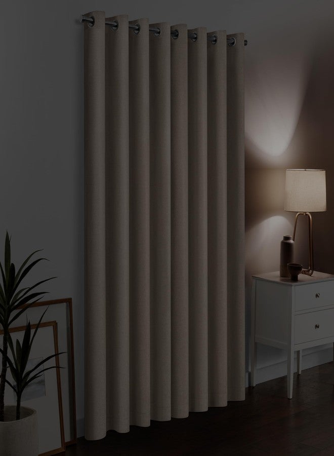 Eclipse 100% Blackout Curtain, Larissa Solid Grommet Curtain, 84 in Long x 50 in Wide, Textured 100% Blackout Curtain, Thermal Insulated Curtain for Living Room or Bedroom, 1 Window Curtain, Sandstone - Image 2