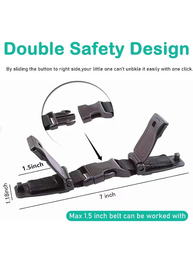 LiXiongBao LiXiongBao 2 Pcs Seat Chest Harness Clip, Anti Escape Car Seat Strap Baby Harness Chest Clip, Baby Anti-Slip Safety Strap, for Car Seats, Strollers, High Chairs, Baby Carrier, Schoolbags - Image 2