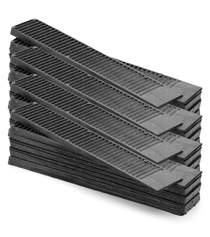 Composite Shims 10 Pack Black Small Size Freely Adjustable Length And Thickness Hard Shims For Home Improvement Leveling Tables Toilets And Furniture Never Rot - Image 1