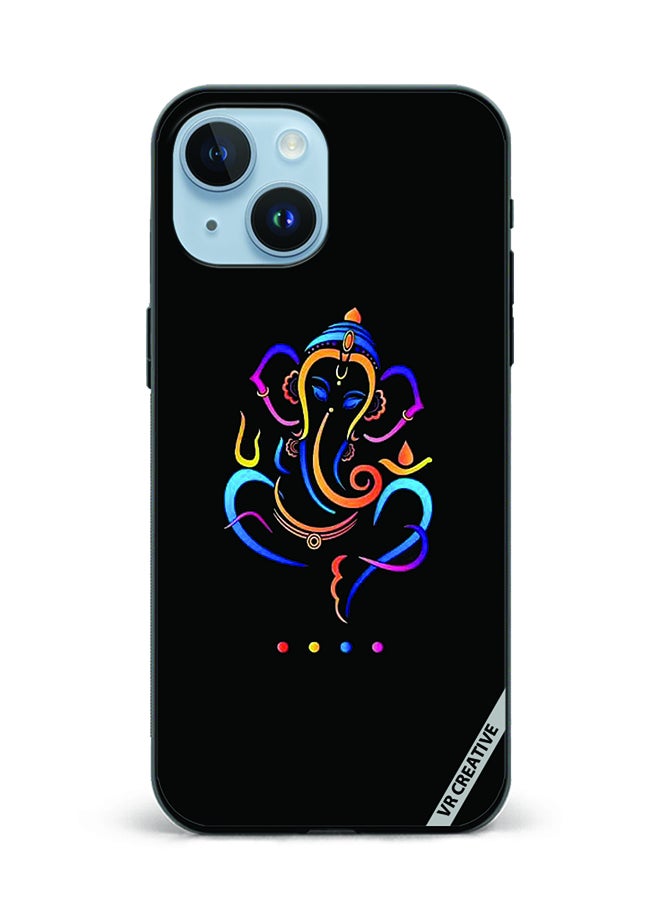 VR CREATIVE Protective Case Cover For Apple iPhone 15 Plus Ganesh Ji Design Multicolour - Image 1