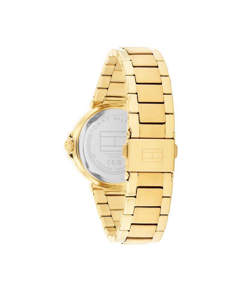 TOMMY HILFIGER Round Analog Women'S Ionic Plated Thin Gold Steel Case  Watch - Image 2