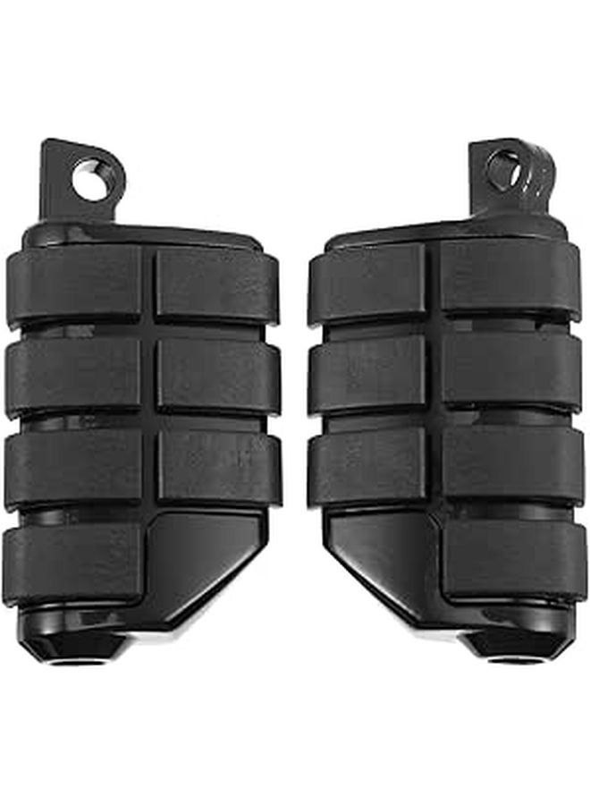 Black Chrome Plated Aluminum Motorcycle Foot Pegs Pair For Cruiser Sport And Off Road Bikes - Image 1