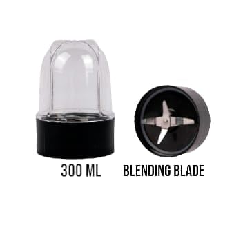KITCHEN GALAXY Kitchen Galaxy Bullet Mixer Small Jar with Blending Blade Enhance Your Blending Experience with a Versatile Mixer Jar 300ml  - Image 2