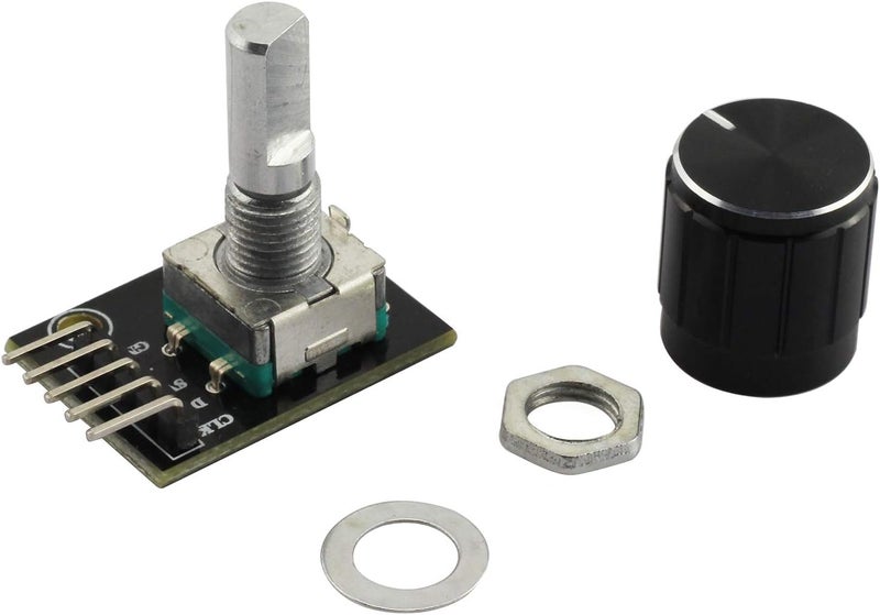 Tegg 2 PCS KY-040 360 Degree Rotary Encoder Module Brick Sensor clickable Switch with Knob Cap for Arduino - Image 2