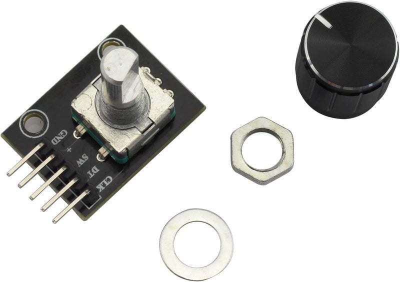 Tegg 2 PCS KY-040 360 Degree Rotary Encoder Module Brick Sensor clickable Switch with Knob Cap for Arduino - Image 3
