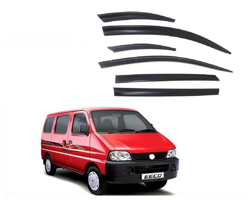 ROYALTECH Premium Non-Breakable Car Window Door Visor/Rain Guard/Wind Deflector Compatible for (Maruti Suzuki Eeco) - Image 1