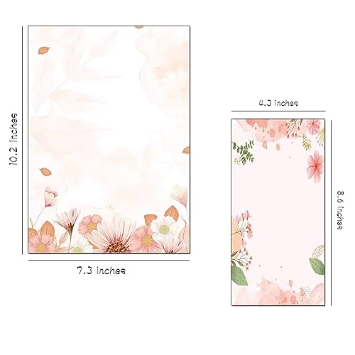 DUGUTUL 30 Stationery Writing Paper with 18 Self Adhesive Envelopes, Stationary Set for Writing Letters, Cute Stick Stationary Set, 6 Unique Designs, Double Sided Printing (48) - Image 2