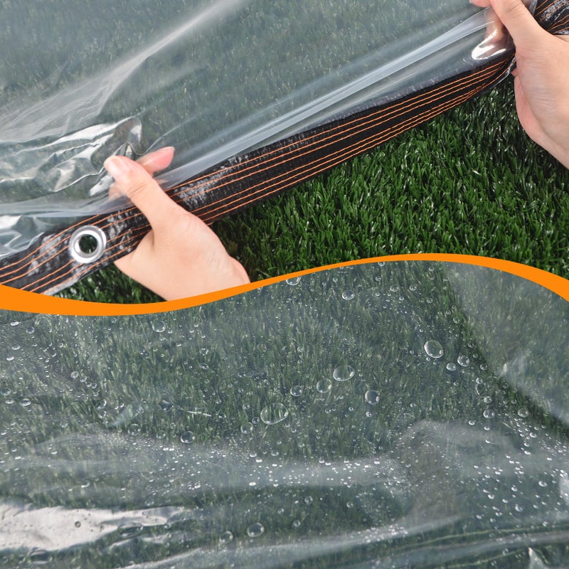 letesult 8x10 ft Clear Tarp, Heavy Duty Waterproof Plastic Tarps with Grommets Clear Vinyl Tarps, Thickened Transparent Tarpaulin for Patio Enclosure Roofs Gardening Chicken Coop Greenhouse Plant - Image 5