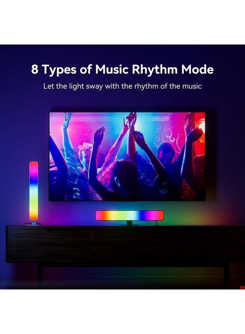 Lurette 2Pack Smart RGB LED Light Strip, 15 Dynamic Modes, Supports Music Synchronization, Color Changing Gaming TV Backlight, 16 Million Colors, Suitable for Bedrooms, TVs, and Gaming Desks (Remote Control and Bluetooth) - Image 5