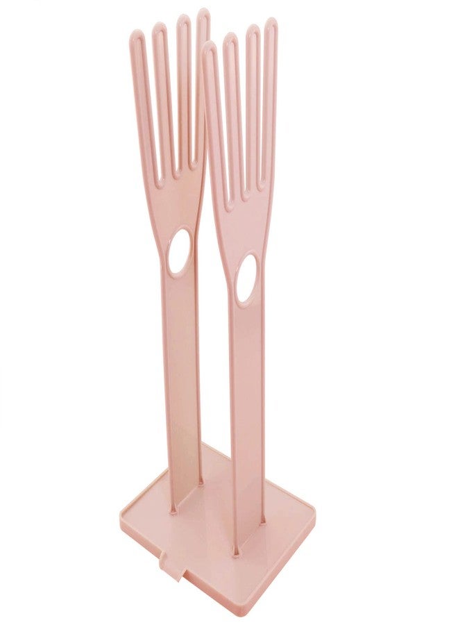 DGHAOP Pink Color Gloves Stand 15x12x34cm Kitchen Multifunctional Rubber Gloves Drain Rack Towel Storage Holder Drying Stand Creative Kitchen Tool - Image 1
