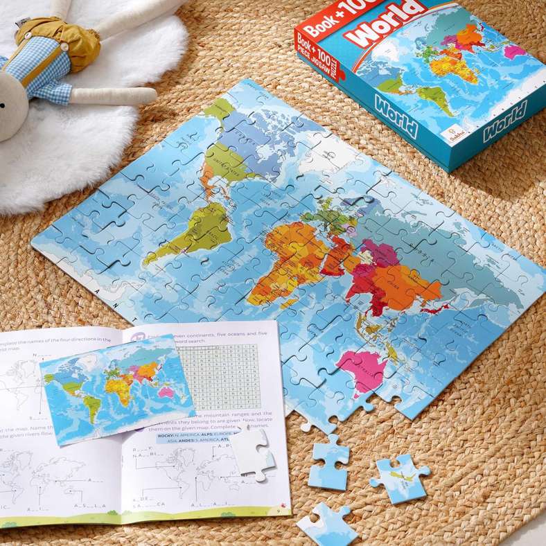 Pan Home World Jigsaw Puzzle for Kids - Multi Color