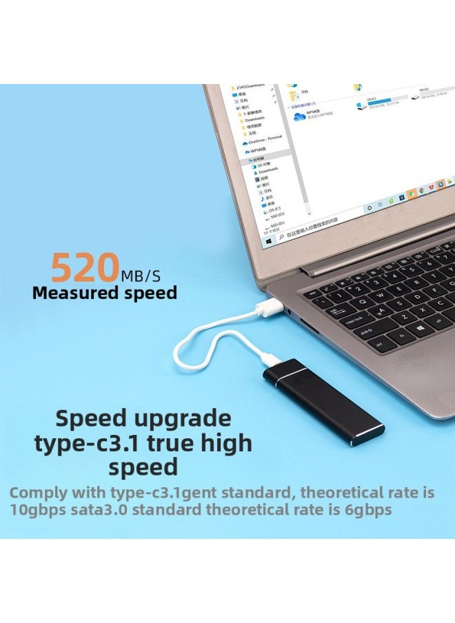 Generic Hot-selling SSD SSD 8TB16TB High-speed Expansion Upgrade Large-capacity SSD Mobile Hard Disk-Capacity:4tb-type-c High-speed Transmission-Interface:[Blue] Mini Box + Strong Compatibility  - Image 2