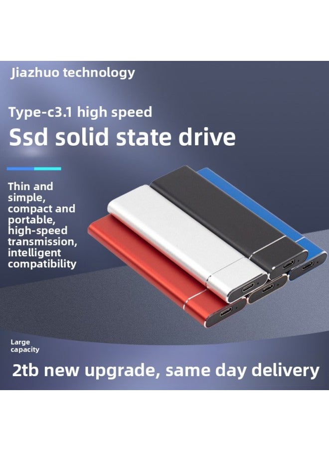 Generic Hot-selling SSD SSD 8TB16TB High-speed Expansion Upgrade Large-capacity SSD Mobile Hard Disk-Capacity:4tb-type-c High-speed Transmission-Interface:[Blue] Mini Box + Strong Compatibility  - Image 1
