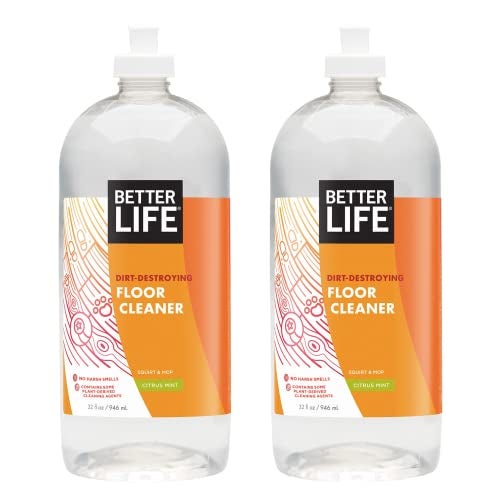 Better Life Floor Cleaner - Liquid Multipurpose Cleaner for Wood, Tile, Laminate, Vinyl, Bamboo - Hardwood Floor Cleaner for Mopping - Citrus Mint, 32 Fl Oz (Pack of 2) - Image 1