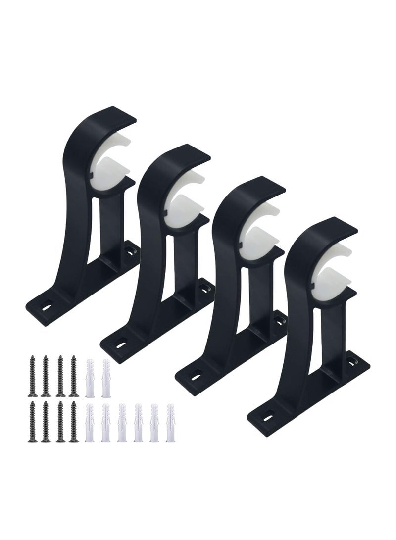 Rod Bracket Heavy Duty Curtain Rod Holders for Drapes Wall Heavy Duty  Single Decorative Drapery Rod Hooks Hanger  - Image 1