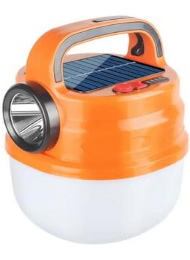 High Brightness Flashlight with Multi-Power Modes and Flashing, Solar or USB Charging, Hanging Hook for Travel, Hiking, Hunting and Camping, Multi-Color - Image 1