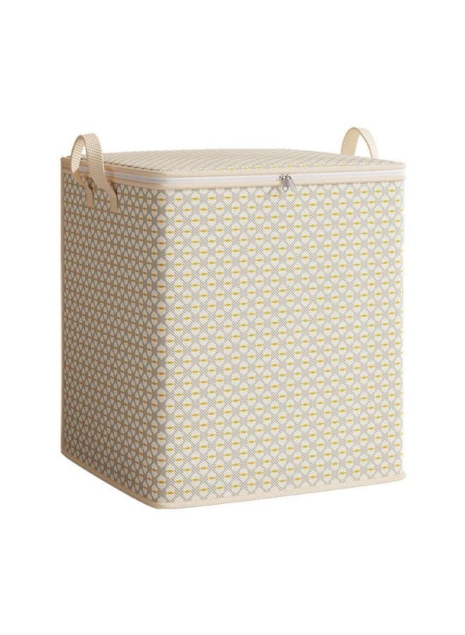 Extra-large 220-liter Fabric Storage Bin for Quilts, Linens, Clothes and Underwear - Portable and Lightweight with Zippers and Handles,Easy Carrying 