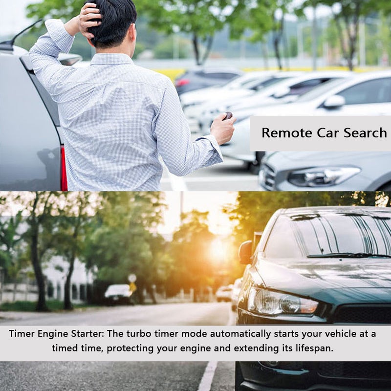 Car Remote Starter System PKE Keyless Entry Remote Engine Starter Central Lock Kit Vibration Alarm with 2 Remote Controller - Image 3