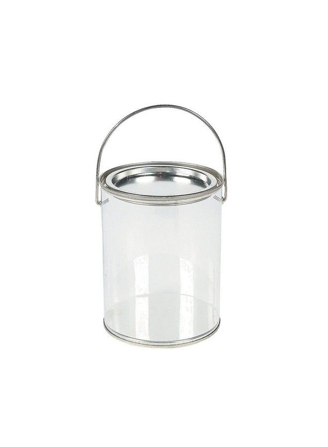 Fun Express Clear Paint Can Containers With Metal Lids (Set Of 6 Plastic Buckets) Great For Party Favors Decor And Diy Projects - Image 3