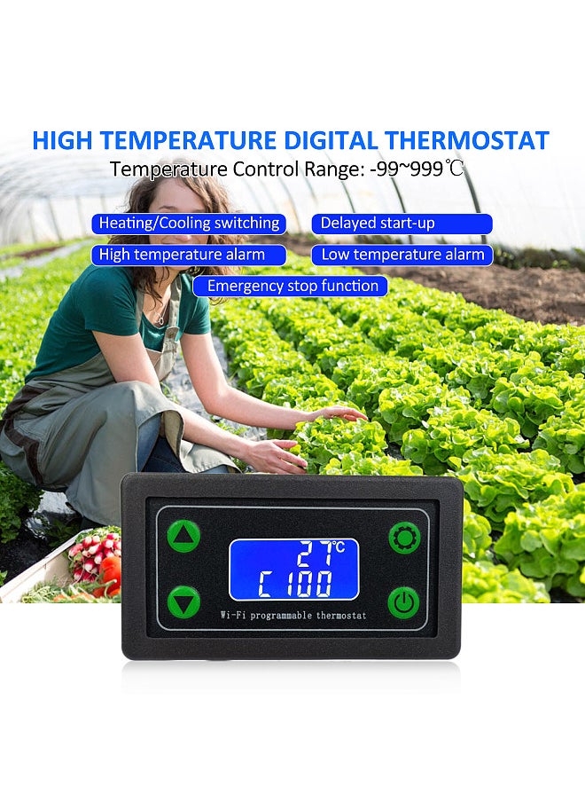 Generic - ZFX-WT01 WIFI Remote High Temperature Digital Thermostat K-type Thermocouple High Temperature Controller -99~999℃ - Image 1