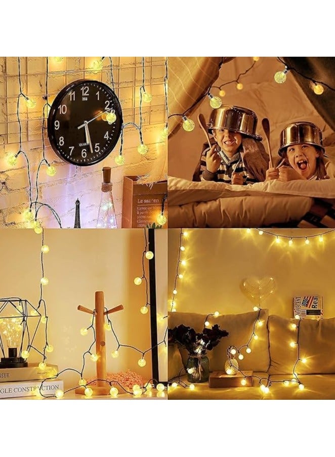 DANIM String Lights Outdoor,Warm White Crystal Ball Fairy Lights Waterproof Solar Powered String Lights for Garden,Decoration Lighting for Home, Garden, Patio, Yard and Party (100 LED 12M) - Image 2