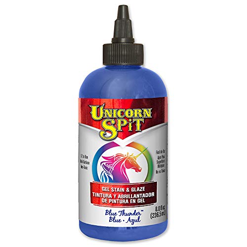 Unicorn SPiT 5771008 Gel Stain and Glaze, Blue Thunder 8.0 FL OZ Bottle - Image 1