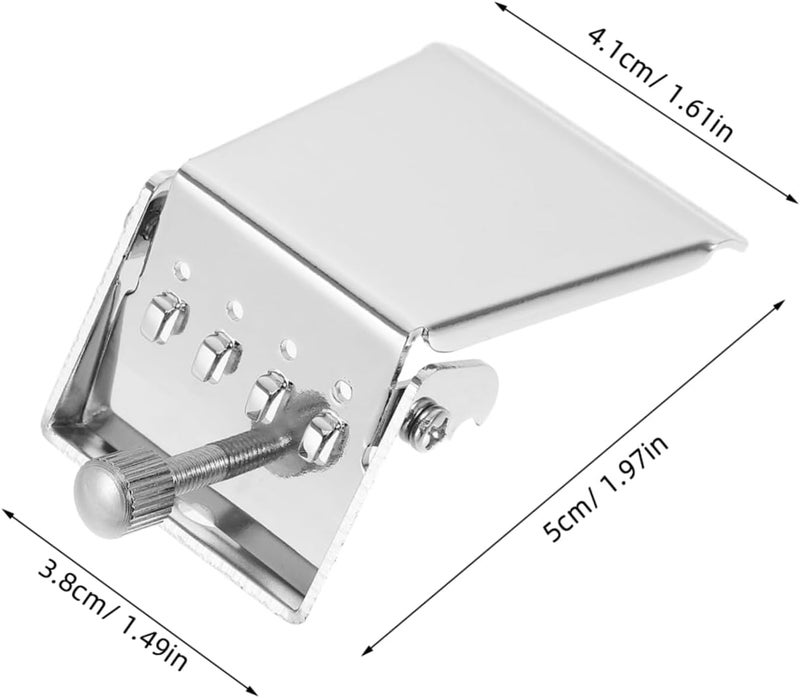 4 String String Silver Tailpiece Bridge Plate for Banjo Replacement Parts for Improved Tone Durable and Easy to Install for Vintage Repair Builds - Image 2