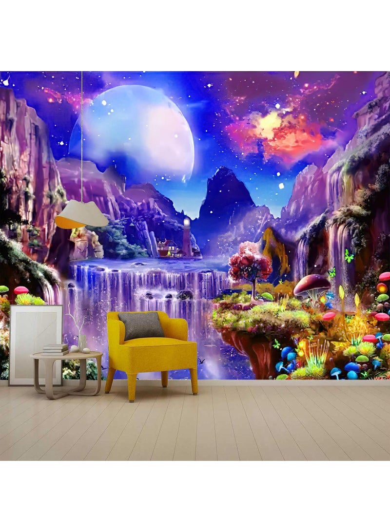 Y&D Wall Purple Light Decorative Cloth Hanging Cloth Tapestries Room Background Cloth Tapestries Wall Hanging-LS-HXD-100995x73 - Image 4