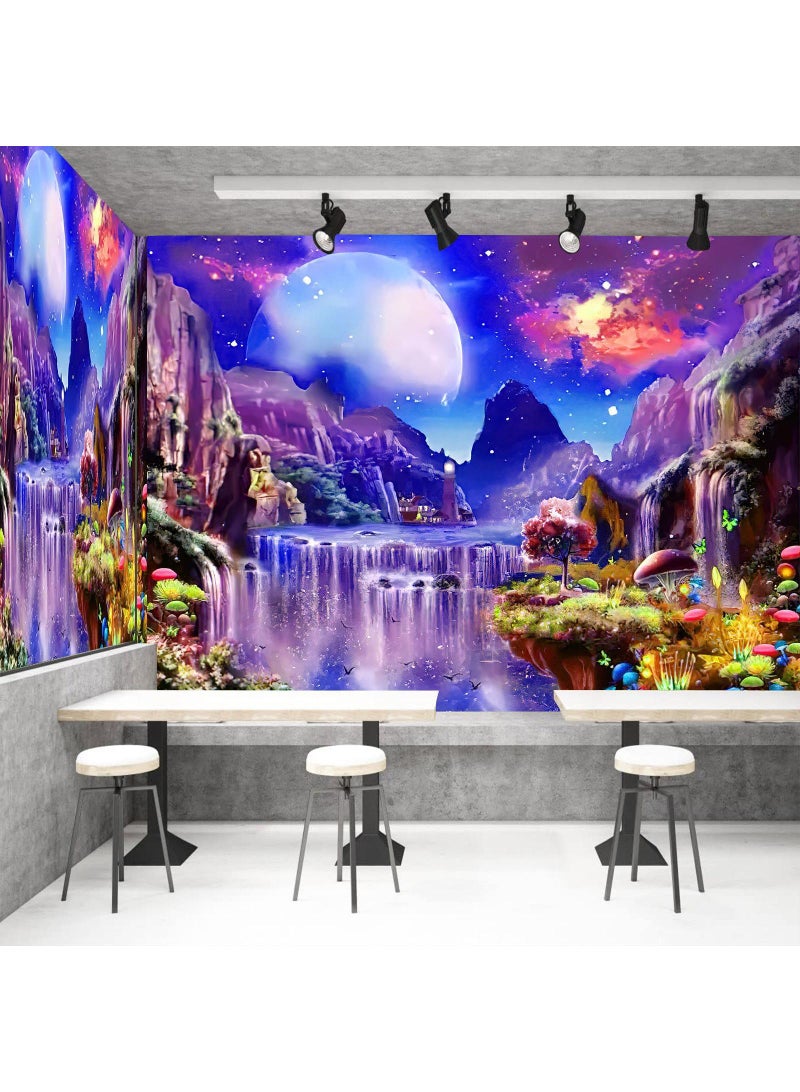 Y&D Wall Purple Light Decorative Cloth Hanging Cloth Tapestries Room Background Cloth Tapestries Wall Hanging-LS-HXD-100995x73 - Image 3