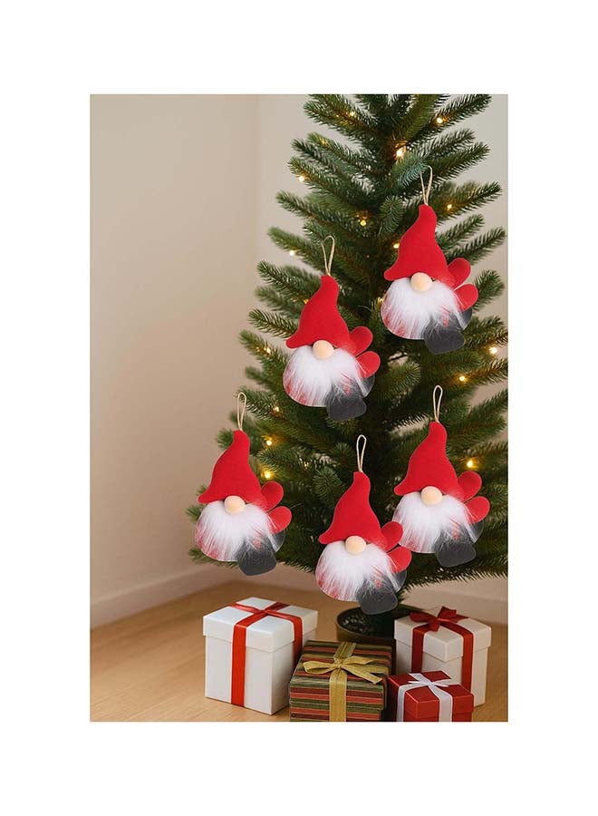 زينة شجرة عيد الميلاد على شكل قزم – 1 قطعة زينة قزم سانتا ناعمة من الفرو لشجرة عيد الميلاد، ديكور المنزل والعطلات - Image 2