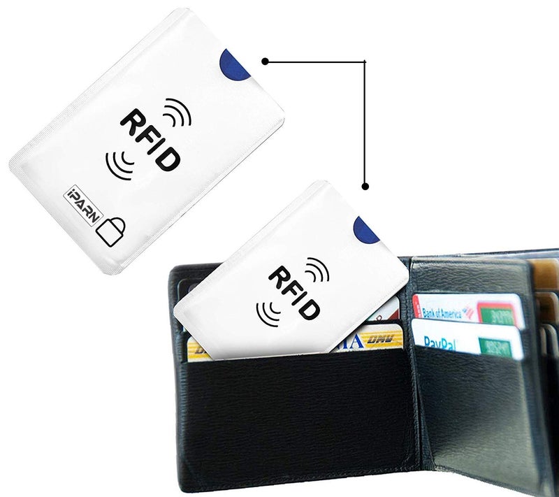 iParn حافظة بطاقات الائتمان والخصم من الألمنيوم RFID - فضي، عبوة من 10 - Image 5