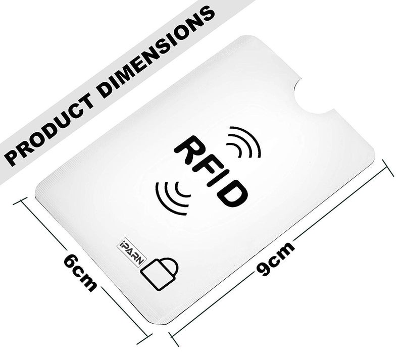 iParn حافظة بطاقات الائتمان والخصم من الألمنيوم RFID - فضي، عبوة من 10 - Image 3