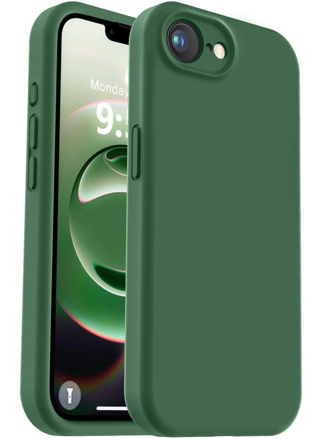 Vooii Compatible with iPhone 16e Case, Liquid Silicone Upgrade [Camera Protection] [Soft Anti-Scratch Microfiber Lining] Shockproof Phone Case for iPhone 16e 6.1 inch - Green - Image 1