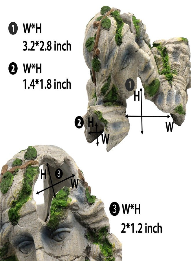 relaqcc Aquarium Hideaway Cave Fish Tank Decorations, Reptile Cave Hideout Tank Accessories Decorations for Amphibians, Betta Fish, Shrimp, Lizards, Leopard Gecko - Image 5