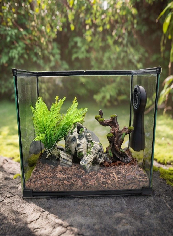 relaqcc Aquarium Hideaway Cave Fish Tank Decorations, Reptile Cave Hideout Tank Accessories Decorations for Amphibians, Betta Fish, Shrimp, Lizards, Leopard Gecko - Image 2