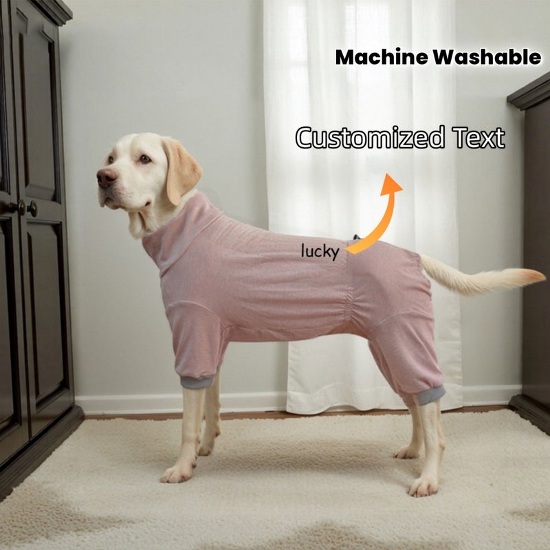 Gray 5XL Custom Dog Pajamas Thermal Wear Full Coverage Four Legged Suit Anti Shedding High Elasticity Winter Warm Clothes Machine Washable Pet Sleepwear Loungewear - Image 1