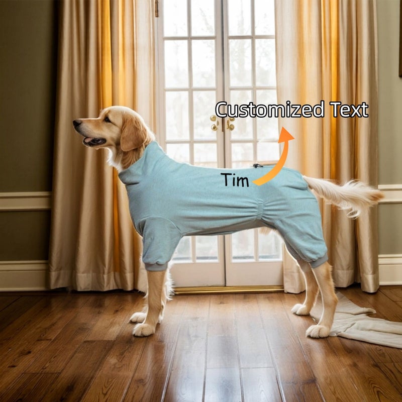 Gray 5XL Custom Dog Pajamas Thermal Wear Full Coverage Four Legged Suit Anti Shedding High Elasticity Winter Warm Clothes Machine Washable Pet Sleepwear Loungewear - Image 5