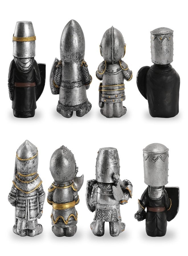 CAFELE Knights Templar Garden Gnomes - 2022 Gothic Knight Guardian Gnome, Medieval Crusader Miniature European Knights Garden Statue Sculpture Outdoor Yard Lawn Decor Make Your Garden More Beautiful (8 pcs) - Image 3