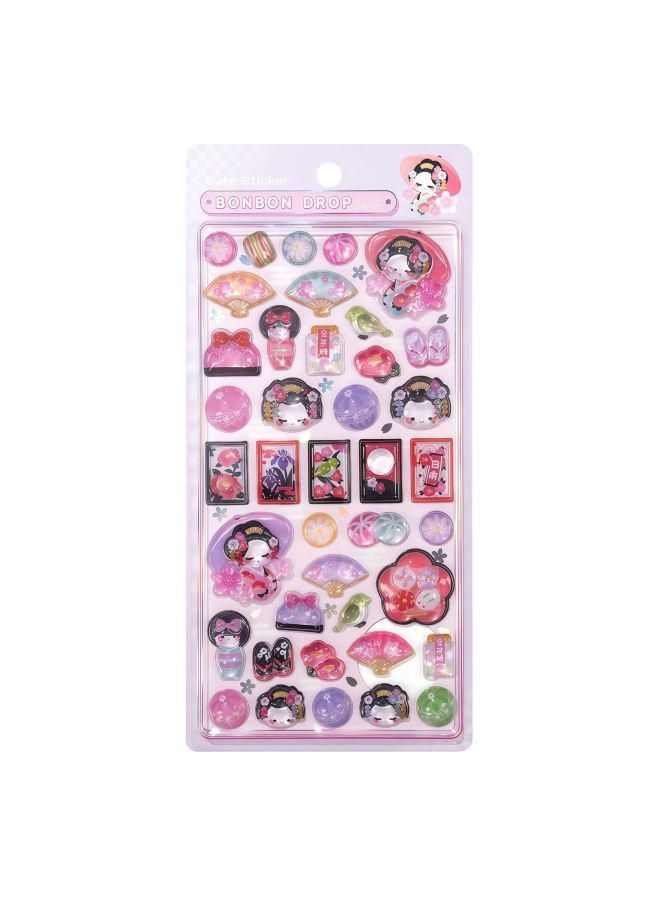 Flash Hot Shimmer Stickers 3d Relief Stickers Solid Children's Cartoon Animal Crystal Phone Case Decorations - Image 1
