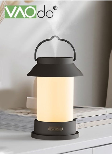 Portable Humidifier Kerosene Lamp Shape 3 Kinds of Lights Silent Humidifier