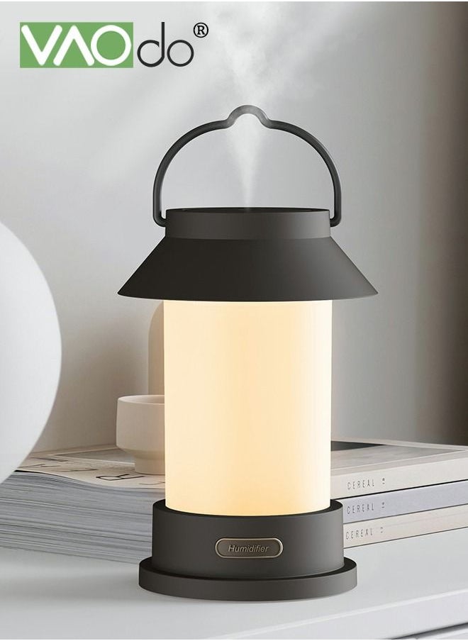 Portable Humidifier Kerosene Lamp Shape 3 Kinds of Lights Silent Humidifier