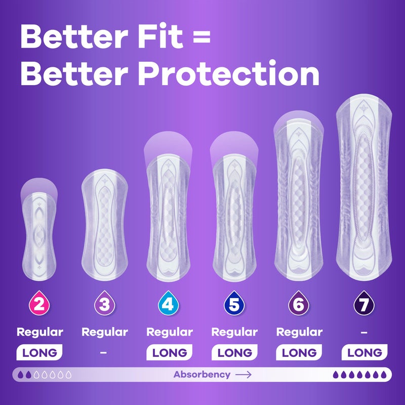 Always Discreet حفاضات سلس البول للبالغين من ألويس ديسكريت للنساء، امتصاص معتدل، طول عادي، حفاضات ما بعد الولادة، 198 قطعة (3 عبوات من 66) - Image 4