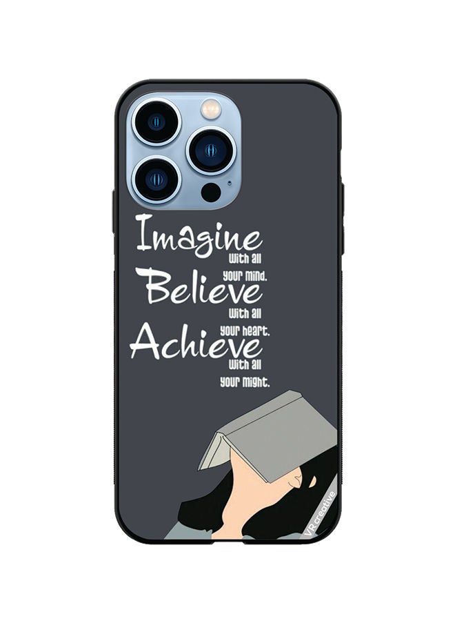 VR CREATIVE Protective Case Cover For Apple iPhone 14 Pro Max Imagine Belive Achieve Design Multicolour - Image 1