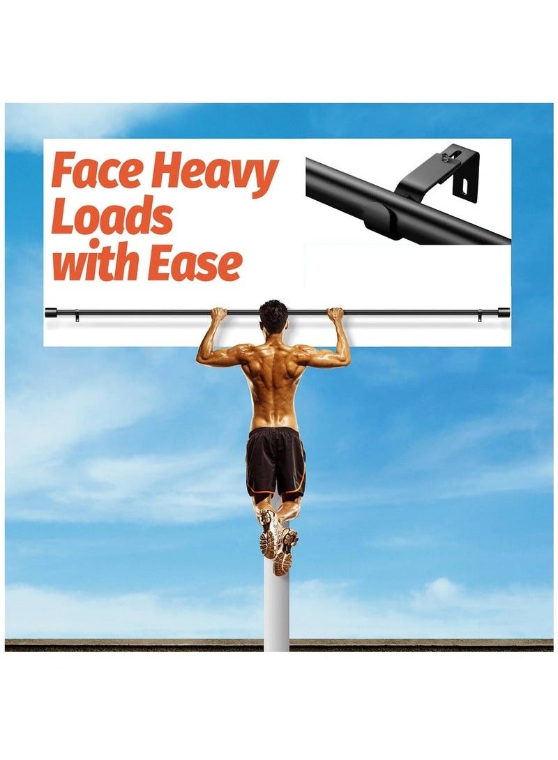 JOGAMS Curtain Rod Extendable Spring Tension Shower Pole Wardrobe Hanger Rod for Bathroom Living Room Office  - Image 3