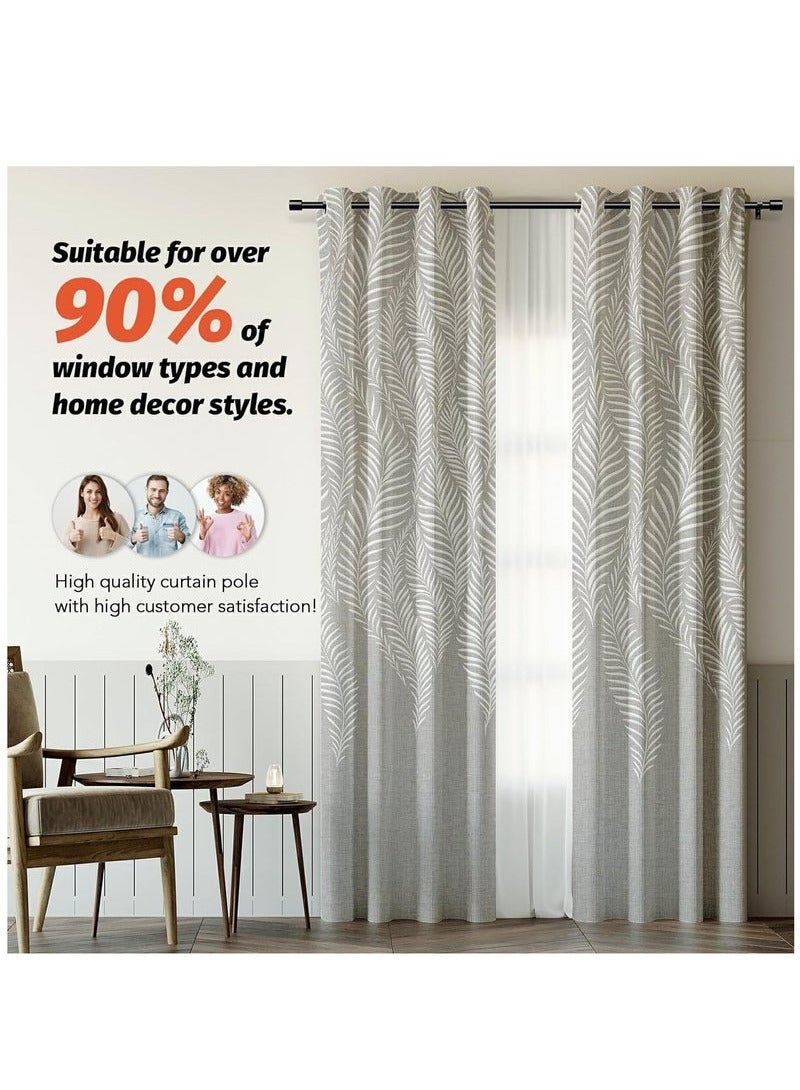 JOGAMS Curtain Rod Extendable Spring Tension Shower Pole Wardrobe Hanger Rod for Bathroom Living Room Office  - Image 5