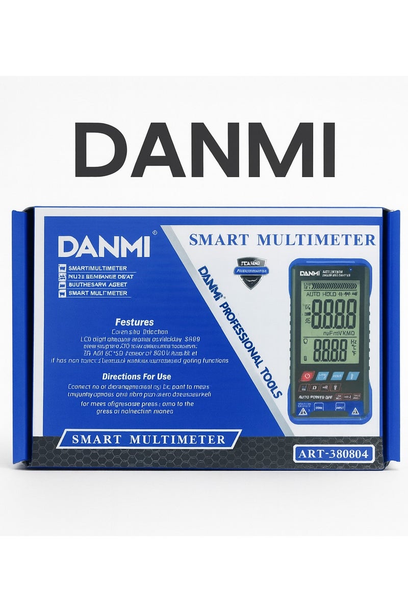 DANMI Smart Digital Multimeter – Model ART:380804 – Professional Electrical Measuring Tool with NCV, Live Wire Detection, Resistance & Voltage Testing - Image 3